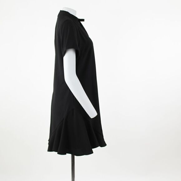 CeCe Bow Neck Short Sleeve Dress in Rich Black - Picture 5 of 5